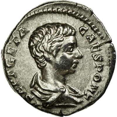 Moneta, Geta, Denarius, EF(40-45), Srebro, Cohen:1