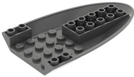 LEGO PODWOZIE DÓŁ KADŁUB DO SAMOLOTU 6x10 C. SZARY 87611