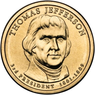 USA 1 $ Thomas Jefferson 2007 nr 3