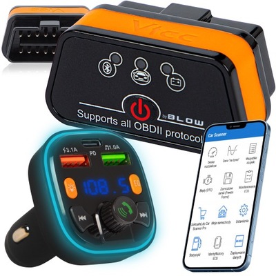 INTERFEJS DIAGNOSTYCZNY OBD2 BLUETOOTH ANDROID iOS WINDOWS TRANSMITER