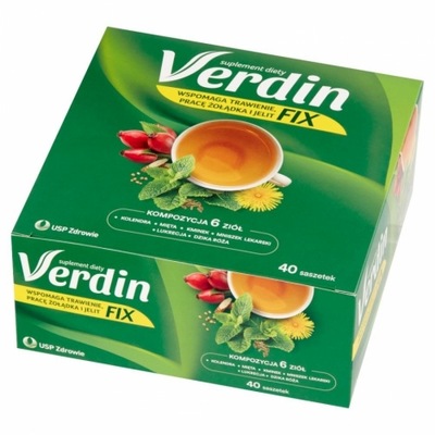 Verdin fix herbata trawienie wzdęcia 40 saszetek