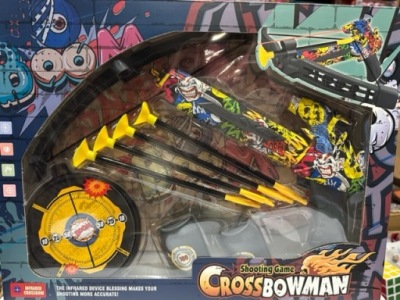 KUSZA Z TARCZĄ PISTOLET WYRZUTNIA STRZAŁY