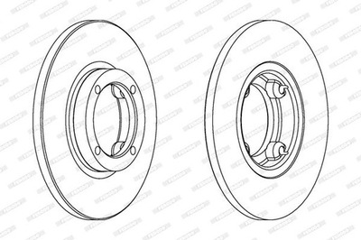 КОМПЛЕКТ ТОРМОЗНОЙ ДИСК ТОРМОЗНЫХ FERODO DDF1076C