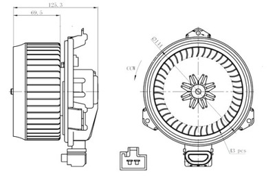 NRF VENTILADOR SOPLADORES DAIHATSU CHARADE VIII SUBARU TREZIA TOYOTA  