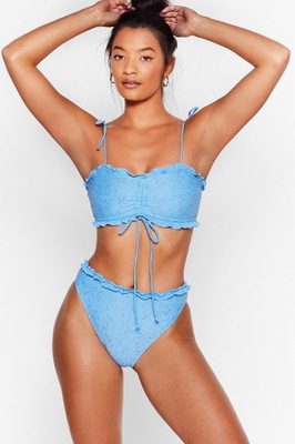 D09K033 NIEBIESKIE BIKINI KWIATY NASTY GAL 38