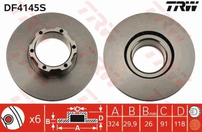 ДИСК ТОРМОЗНОЙ TRW DF4145S