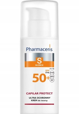 PHARMACERIS S CAPILAR KREM OCHRONNY DO TWARZY TRĄDZIK RÓŻOWATY 50ML SPF50