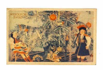 STARA POCZTÓWKA BOŻONARODZENIOWA - POZNAŃ / KOBYLIN 1949