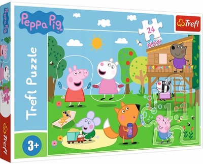 Puzzle ŚWINKA PEPPA MAXI DUŻE 24 elementy ZABAWY N