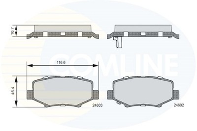 ZAPATAS DE FRENADO COMLINE /TYL/ (ODP.GDB4145) DODGE/JEEP NITRO 07-/LIBERTY 0  