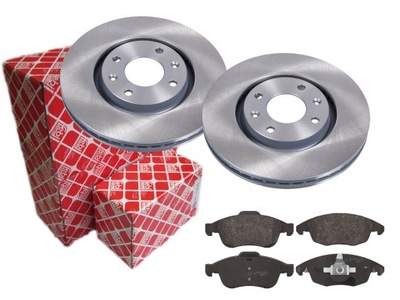 Тормозные диски тормозные колодки febi перед citroen berlingo i ii фото №1