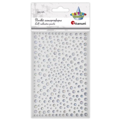Kryształki samoprzylepne srebrne 325 szt Titanum