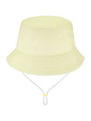 żółty bawełniany kapelusz kapelusik z troczkiem