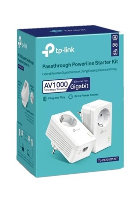 Zestaw transmiterów TP-Link Powerline TL-PA7017P KIT AV1000 1 Gigabit