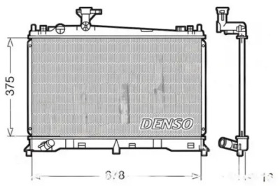 Радиатор воды drm44010 denso фото №1