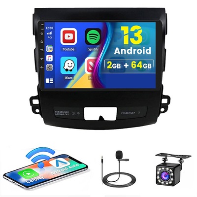 РАДИО GPS ANDROID AUTO BT MITSUBISHI OUTLANDER 2006-2012 CARPLAY 2GB/64GB