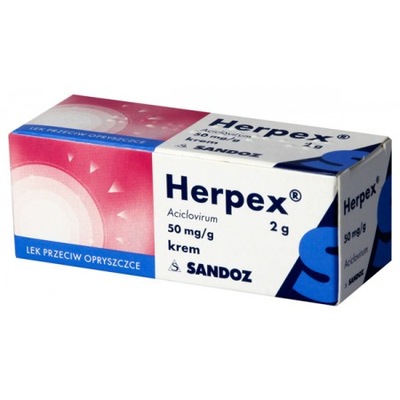 Herpex 50 mg/g, krem 2 g opryszczka aciclovirum