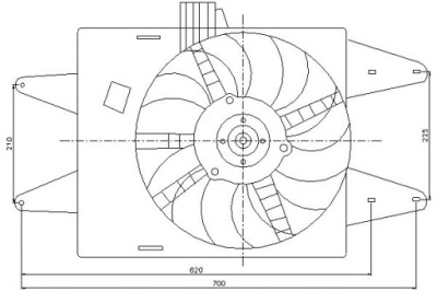 Nissens вентилятор радиатора с корпус fiat dobl фото №1