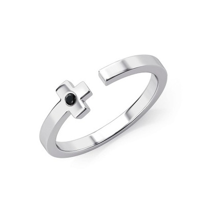 Charisma - Srebrny pierścionek z czarnym onyksem