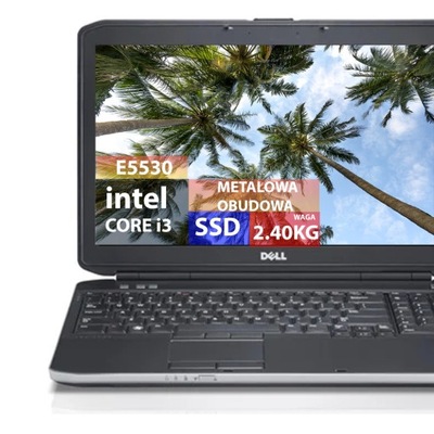 laptop Dell Latitude E5530 Core i3 2.3GHz 8GB nowy SSD 240GB nowa bateria