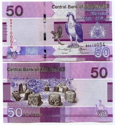 GAMBIA 50 DALASIS 2023 P-40 UNC NOWA DATA