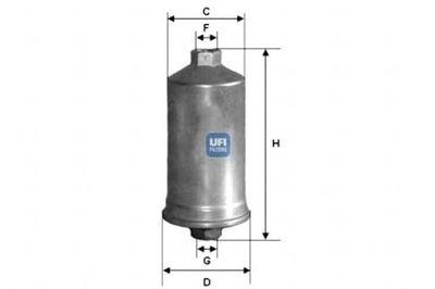 ФИЛЬТР ТОПЛИВА ALFA 155 2.0 16V 92-97 UFI