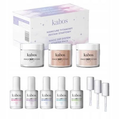 KABOS Magic Dip System zestaw do manicure tytanowego Nude Set