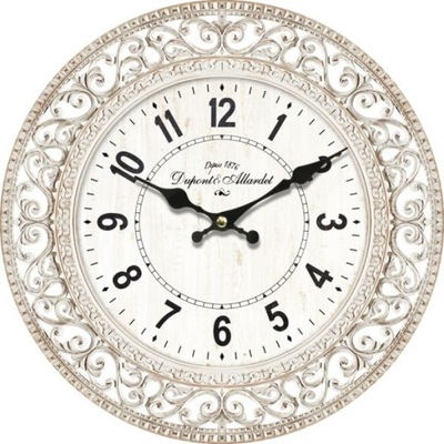 Czytelny zegar ścienny 34cm cyfry arabskie, wiszący zegar