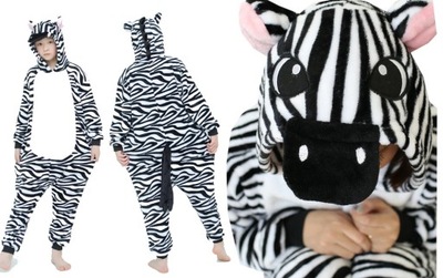 ZEBRA PASKI KIGURUMI KOMBINEZON ONESIE 140