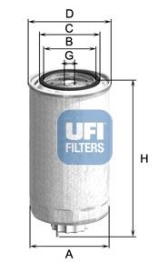 FILTRO COMBUSTIBLES IVECO OEM PIEZAS UFI 24.999.01  