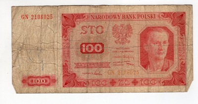 100 złotych 1948 GN bez ramki