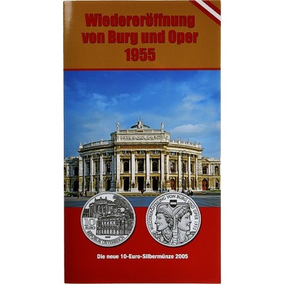 Austria, 10 Euro, Reopening of the Burg Theater an