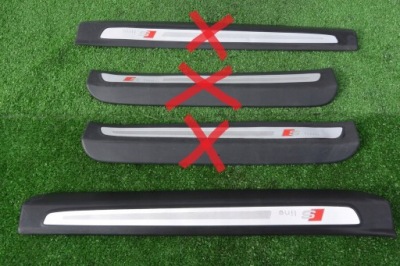 Молдинг порог s-line левый перед задняя audi q7 4l фото №1