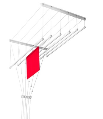 FAMILIA Suszarka Sufitowa BIAŁA 6 prętowa 6x200 cm