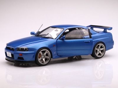 Nissan Skyline (R34) GT-R - 1999, blue Solido 1:18