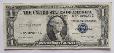 banknot 1 dolar 1935E Silver Certificate USA