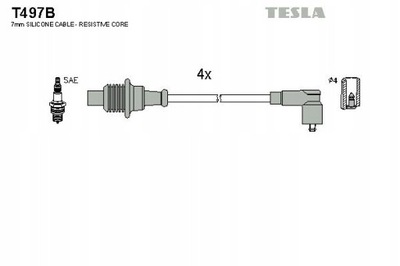 TESLA BLATNÁ T497B КОМПЛЕКТ ТРУБОК ZAPŁONOWYCH