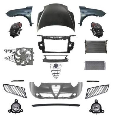 Alfa romeo mito перед капот крыло бампер pas фото №1