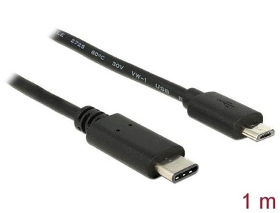 Kabel USB Delock USB type-C(M) -> microiUSB (M)