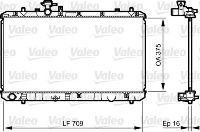 RADUADOR DE AGUA FIAT SEDICI VALEO 735407 CHLODNICA, SISTEMA DE REFRIGERACIÓN  