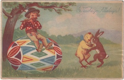 WESOŁEGO ALLELUJA. BYDGOSZCZ -nadawca, STARGARD -adresat 1947 rok