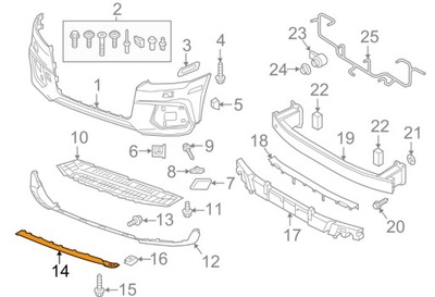 SPOILER DE PARAGOLPES AUDI Q3 8U 15- 8U0807733BSD6 NUEVO  