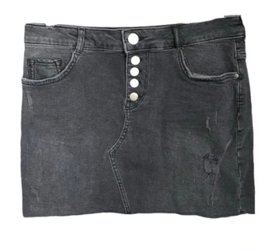 Zara Spódnica dżinsowa z przetarciami krótka 34 XS