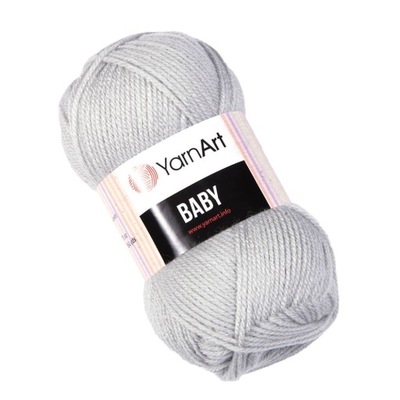 Włóczka YarnArt Baby nr 855 - jasny szary, 50g 150m