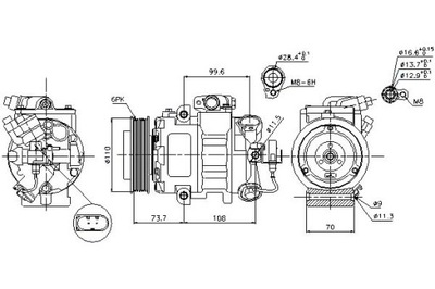 Компрессор компрессор кондиционера nissens +gratisy фото №1