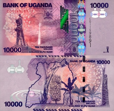 # UGANDA - 10000 SZYLINGÓW - 2021 - P-NEW - UNC