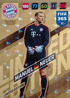 PANINI FIFA 365 2018 LIMITED MANUEL NEUER BAYERN