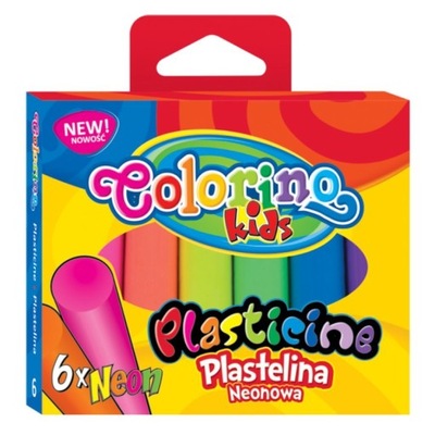 Plastelina neonowa 6 kol. Colorino Kids