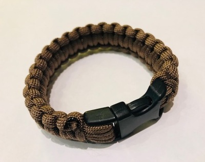 Bransoleta Paracord Survival Bushcraft Coyote