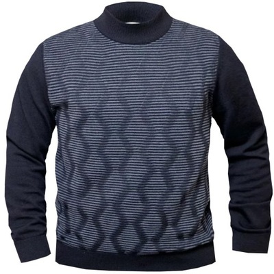 Granatowy sweter Pierre Cardin duże rozmiary 6XL